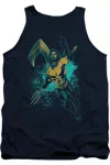 Aquaman Movie Make A Splash Adult Tank Top In Blue
