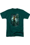 Aquaman Movie Marine Life Short Sleeve Adult Tee / T-shirt In Green