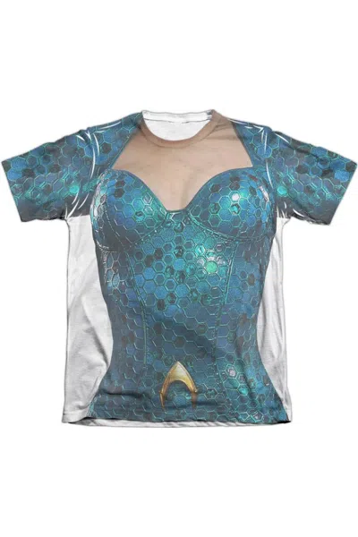 Aquaman Movie Mera Uniform Adult Poly/cotton Short Sleeve Tee / T-shirt In Blue