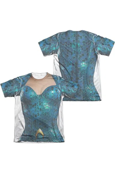 Aquaman Movie Mera Uniform (front/back Print) Adult Poly/cotton Short Sleeve Tee / T-shirt In Blue