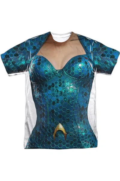 Aquaman Movie Mera Uniform Short Sleeve Adult Poly Crew Tee / T-shirt In Blue