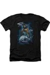 Aquaman Movie Swimming With Sharks Adult Heather Tee / T-shirt In Black