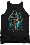 Aquaman Movie Trident Adult Tank Top In Black