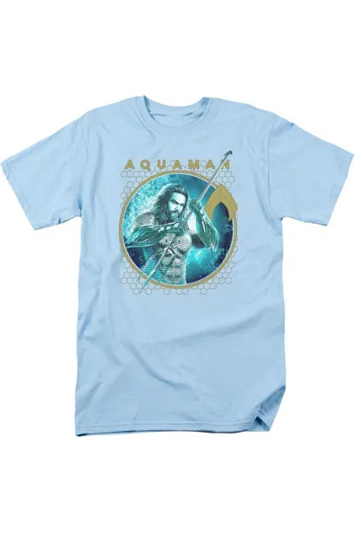 Aquaman Movie Trident Of Neptune Short Sleeve Adult Tee / T-shirt In Green