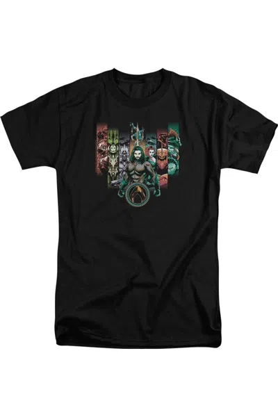 Aquaman Movie Unite The Kingdoms Short Sleeve Adult Tall Tee / T-shirt In Black