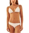 Aquamanile White Bikini Heather Top And Gatsby Full Cut Bottom In White