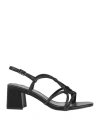 Aquarelle Woman Sandals Black Size 11 Textile Fibers In Black