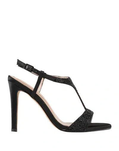 Aquarelle Woman Sandals Black Size 7 Textile Fibers