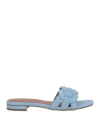 Aquarelle Woman Sandals Light Blue Size 9 Textile Fibers