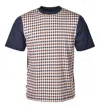 Aquascutum Active Club Check Body Short Sleeve T Shirt In Beige