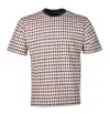Aquascutum Active Full Club Check Short Sleeve T Shirt In Beige