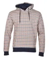 Aquascutum Active Iconic Hoody Club Check In Navy