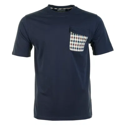 Aquascutum Active Lamina Pocket T Shirt Navy In Blue