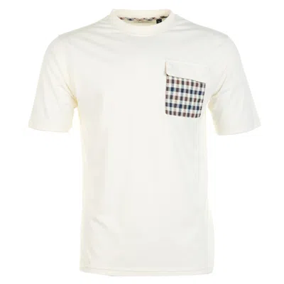 Aquascutum Active Lamina Pocket T Shirt Old White