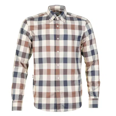 Aquascutum Active Macro Check Long Sleeve Shirt In Multi
