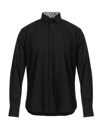 Aquascutum Man Shirt Black Size 17 Cotton