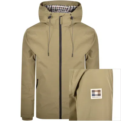 Aquascutum Active Mid Parka Jacket Khaki In Brown