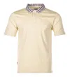 Aquascutum Active Supima Club Check Rib Polo Beige In White