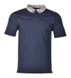 Aquascutum Active Supima Club Check Rib Polo Navy In Blue