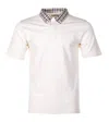 Aquascutum Active Supima Club Check Rib Polo Old White In White