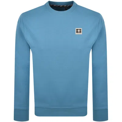 Aquascutum Badge Sweatshirt Avio Blue