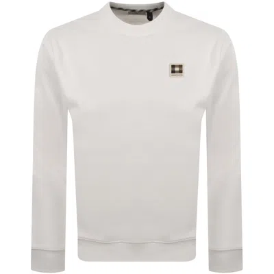 Aquascutum Badge Sweatshirt Old White