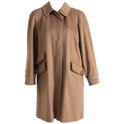 Pre-owned Aquascutum Camel-colored Women's Trench Coat In Brown