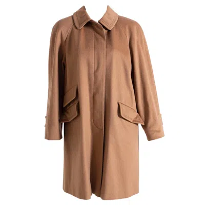 Pre-owned Aquascutum Camel-colored Women's Trench Coat In Brown