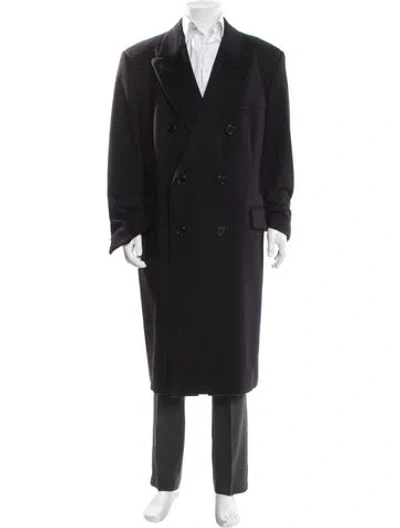 Pre-owned Aquascutum Cashmere Overcoat In Blue