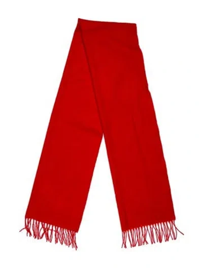 Pre-owned Aquascutum Cashmere Scarf In Red