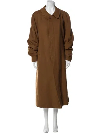Pre-owned Aquascutum Cashmere Trench Coat In Brown