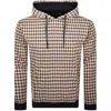 Aquascutum Check Club Hoodie Navy In Blue