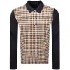 Aquascutum Check Front Polo Navy In Blue