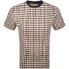 Aquascutum Check T Shirt Navy In Neutral