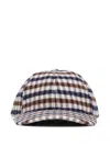 Aquascutum Checked Cap In Brown