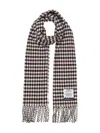 Aquascutum Merino Wool Club Check Scarf In Gold