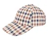 Aquascutum Club Check Baseball Cap In Beige