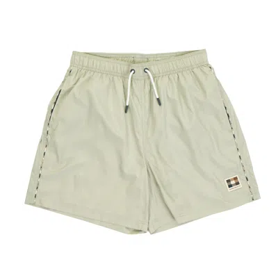 Aquascutum Club Check Piping Beach Shorts Salvia In Green