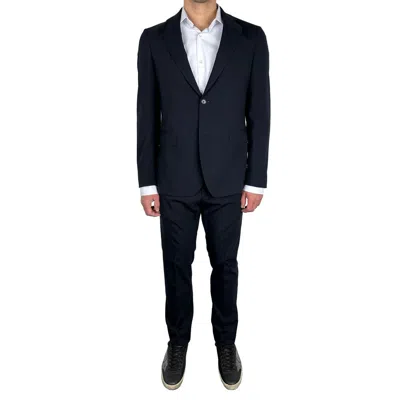 Aquascutum Blue Wool Suit