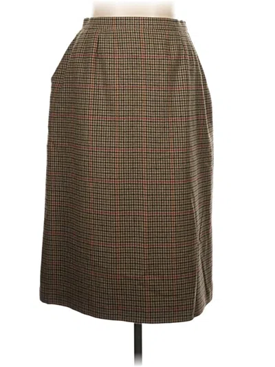 Pre-owned Aquascutum Formal Skirt In Brown