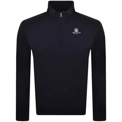 Aquascutum Half Zip Sweatshirt Navy In Blue