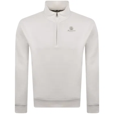 Aquascutum Half Zip Sweatshirt White