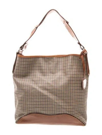 Pre-owned Aquascutum Leather Shoulder Bag In Brown