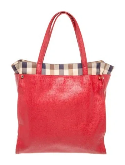 Pre-owned Aquascutum Leather Shoulder Bag In Red