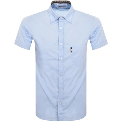 Aquascutum London Short Sleeve Shirt Blue