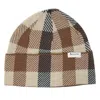 Aquascutum Macro Check Beanie In Brown