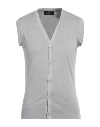 Aquascutum Man Cardigan Light Grey Size Xxl Cotton