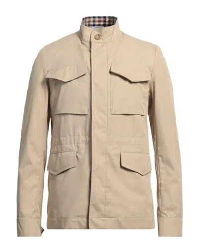 Aquascutum Active Man Jacket Beige Size 40 Cotton, Polyamide