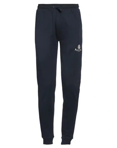 Aquascutum Man Pants Midnight Blue Size Xl Cotton