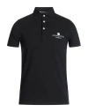 Aquascutum Man Polo Shirt Black Size M Cotton, Elastane